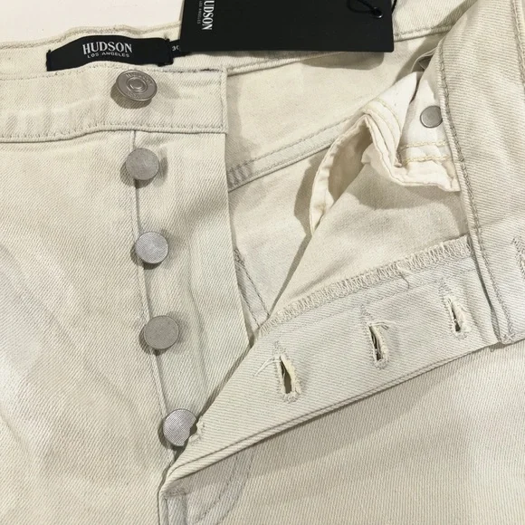 HUDSON Thalia High Rise dye patchwork stretch Straight leg 90 Loose Fit Jeans 30